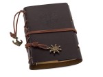 Notes Podróżnika retro vintage ciemny brąz