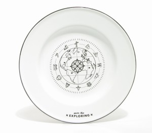 Talerz Travel emaliowany biały 24,5cm