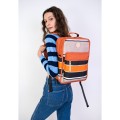 Plecak Himawari No. 41 Satchel S, szary, grafitowy, żółty