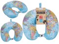 Poduszka na Szyję z Mapą Świata – Komfortowa Podróżnicza