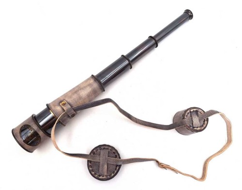 Luneta mosiężno-skórzana z paskiem